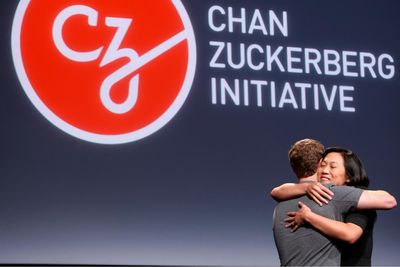Mark Zuckerberg Hugging His Wife