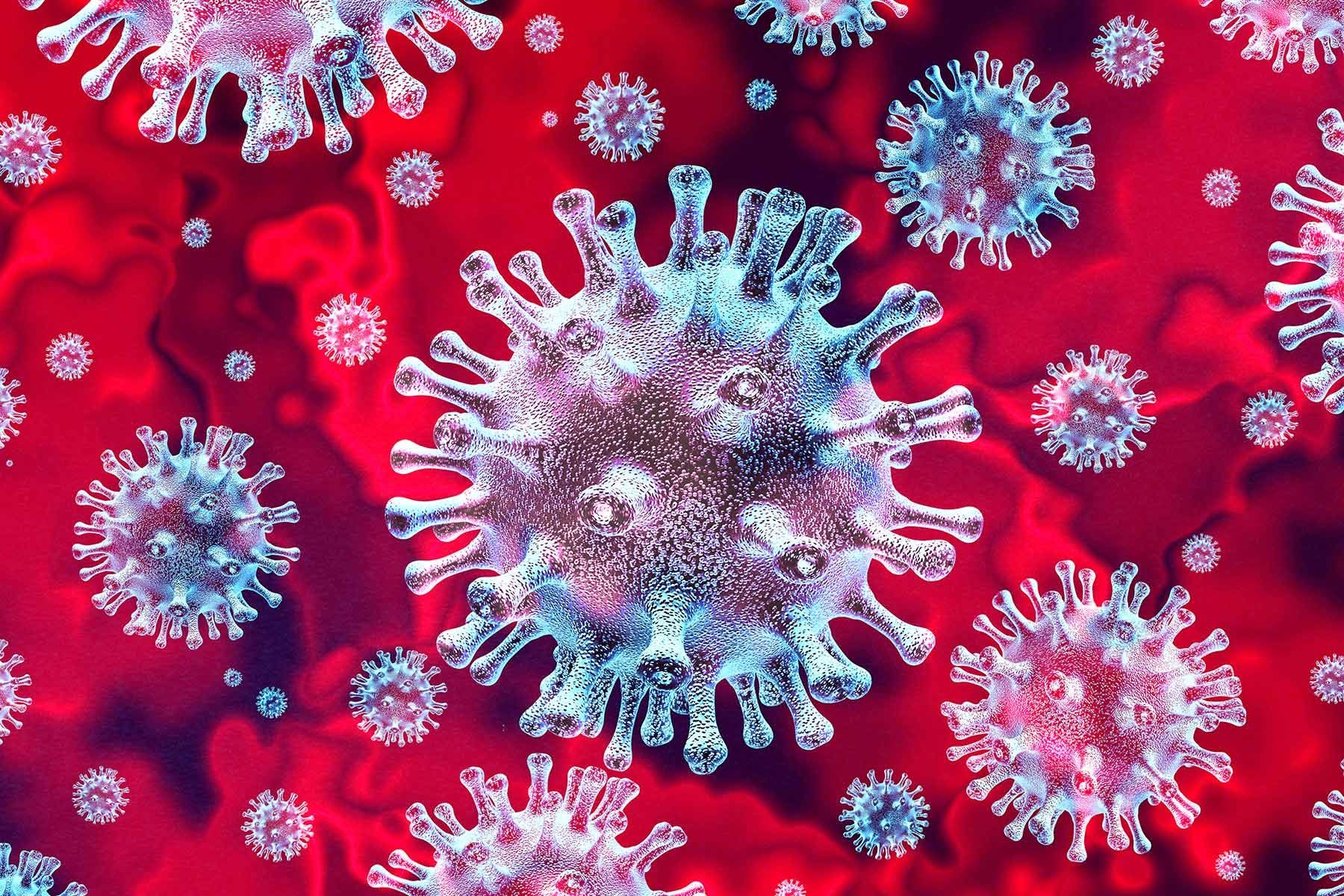 VIew Of COVID-19 Virus From A Microscope