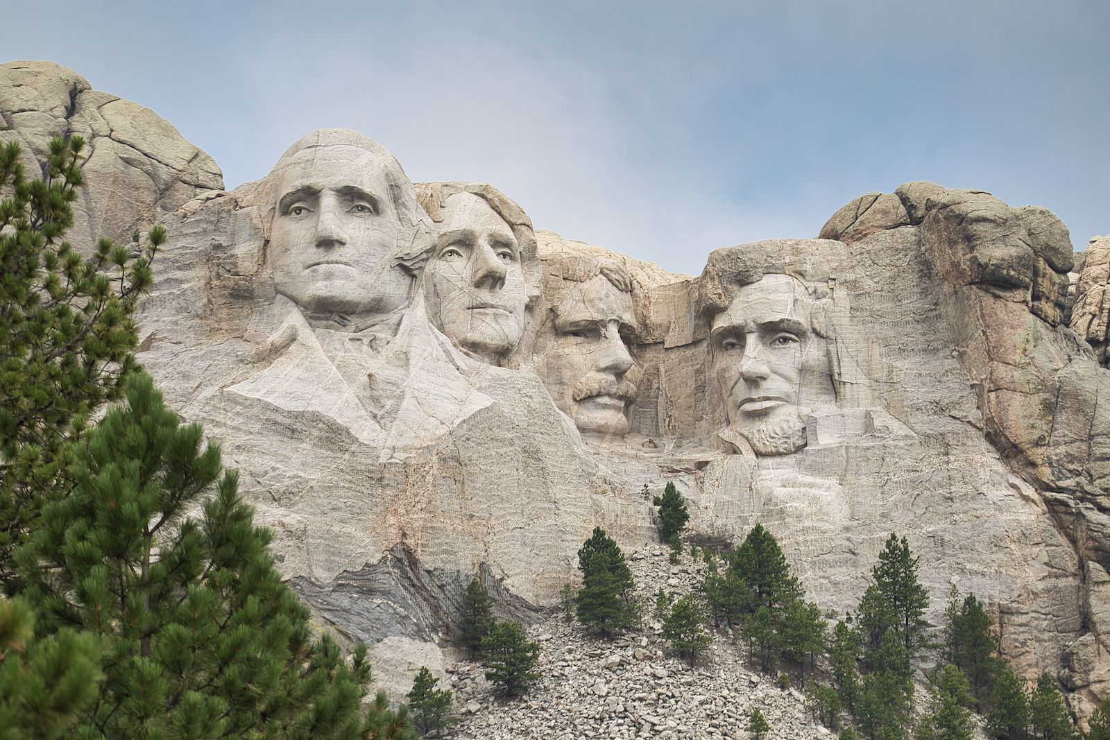 Front Facing View Of Mt. Rushmore